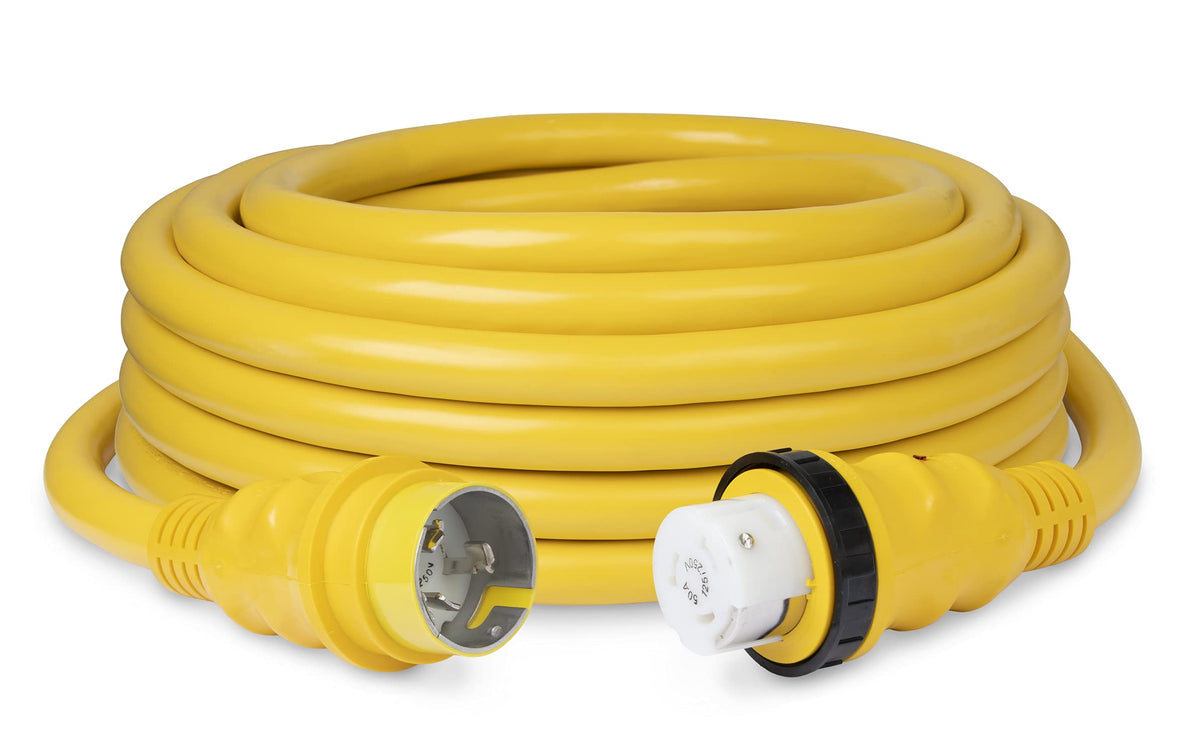 Marinco 6152SPP 50A 125/250V Cordset 50ft Yellow