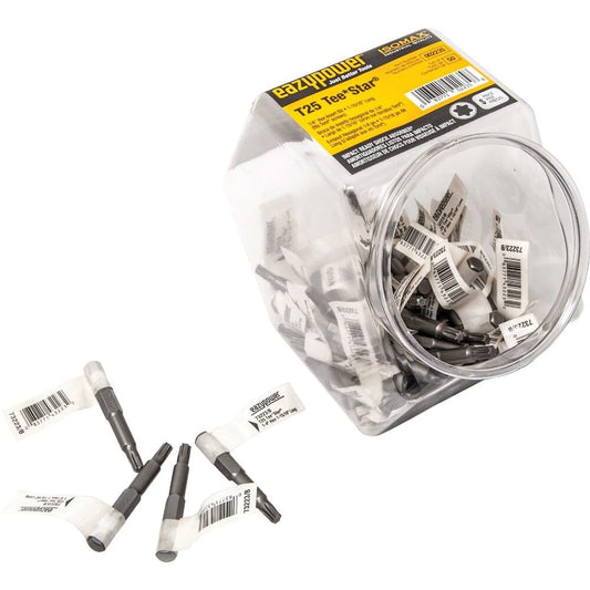 Eazypower 002235 Tub 50 T25 fits Torx Screws, 1/4" Hex Drive, Power Bits, 2" Long