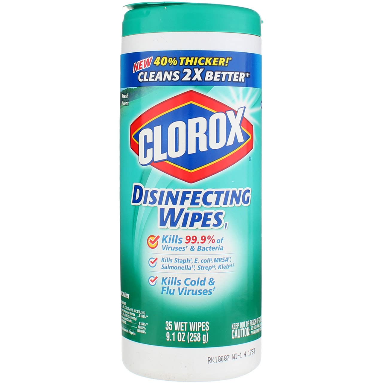 Clorox Fresh Scent Disinfecting Wet Wipes, 35/Canister, 2 Pack
