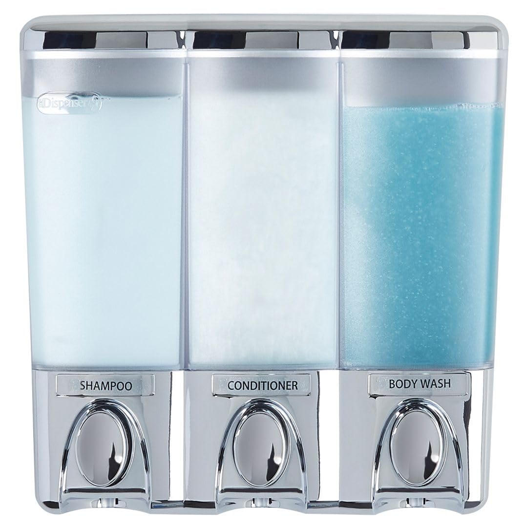 Better Living Clear Choice Shower Dispenser 3-Chamber Chrome 14.2oz