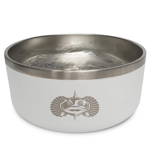 Toadfish Non-Tipping Dog Bowl White 6 Cups