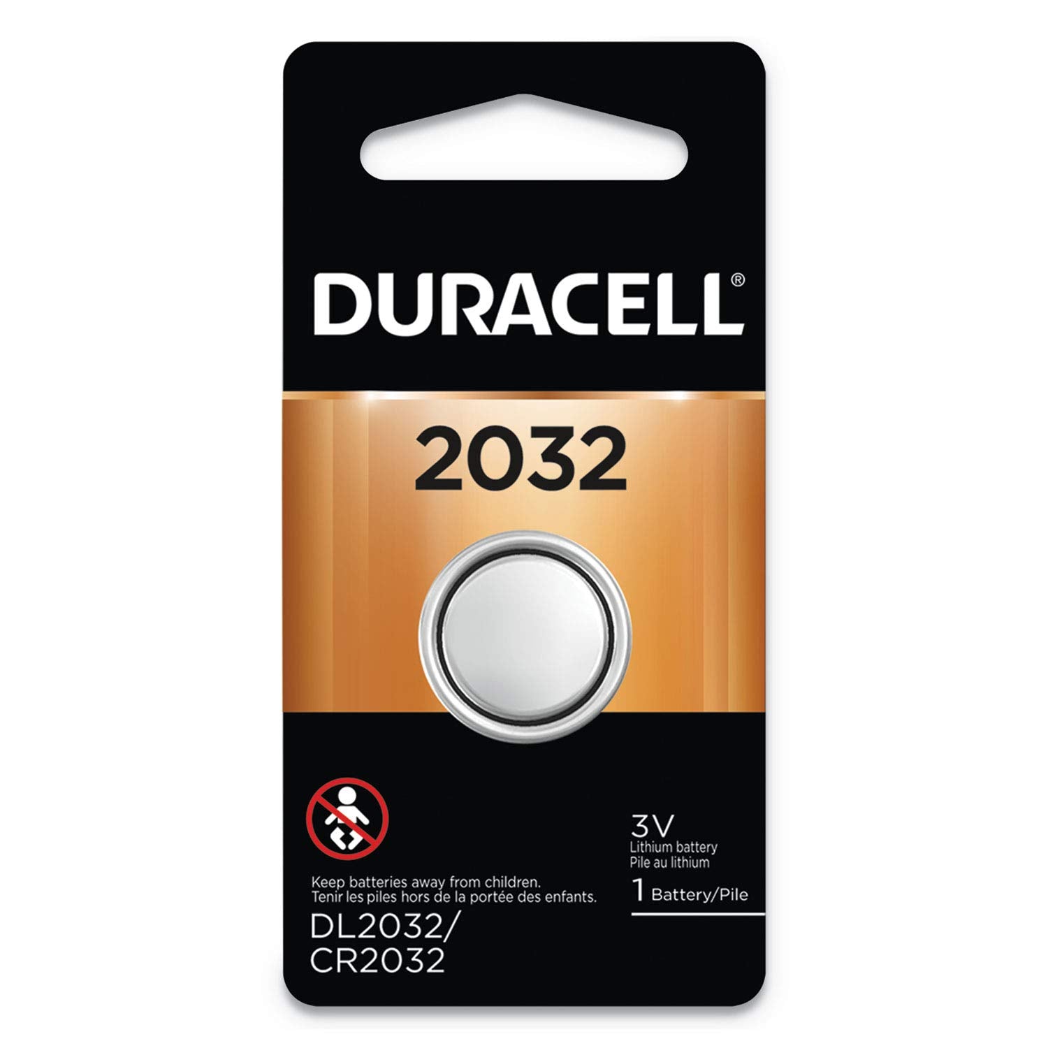 Duracell - 2032 3V Lithium Coin Battery - long lasting battery - 1 count