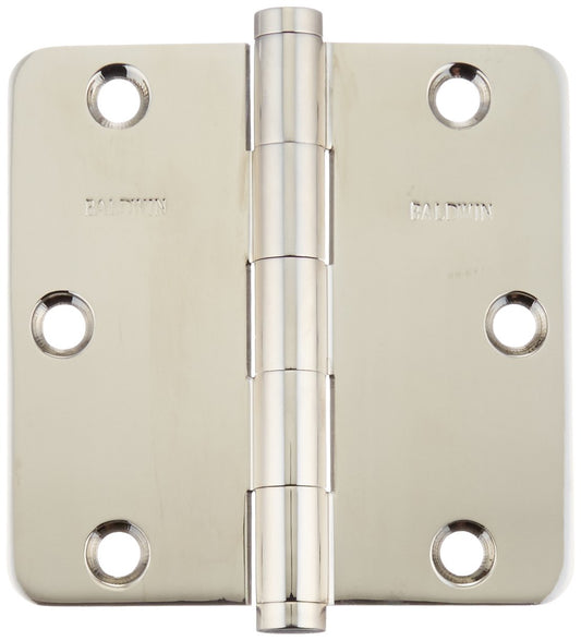 Baldwin 1435055I Radius Mortise Hinge Bright Nickel