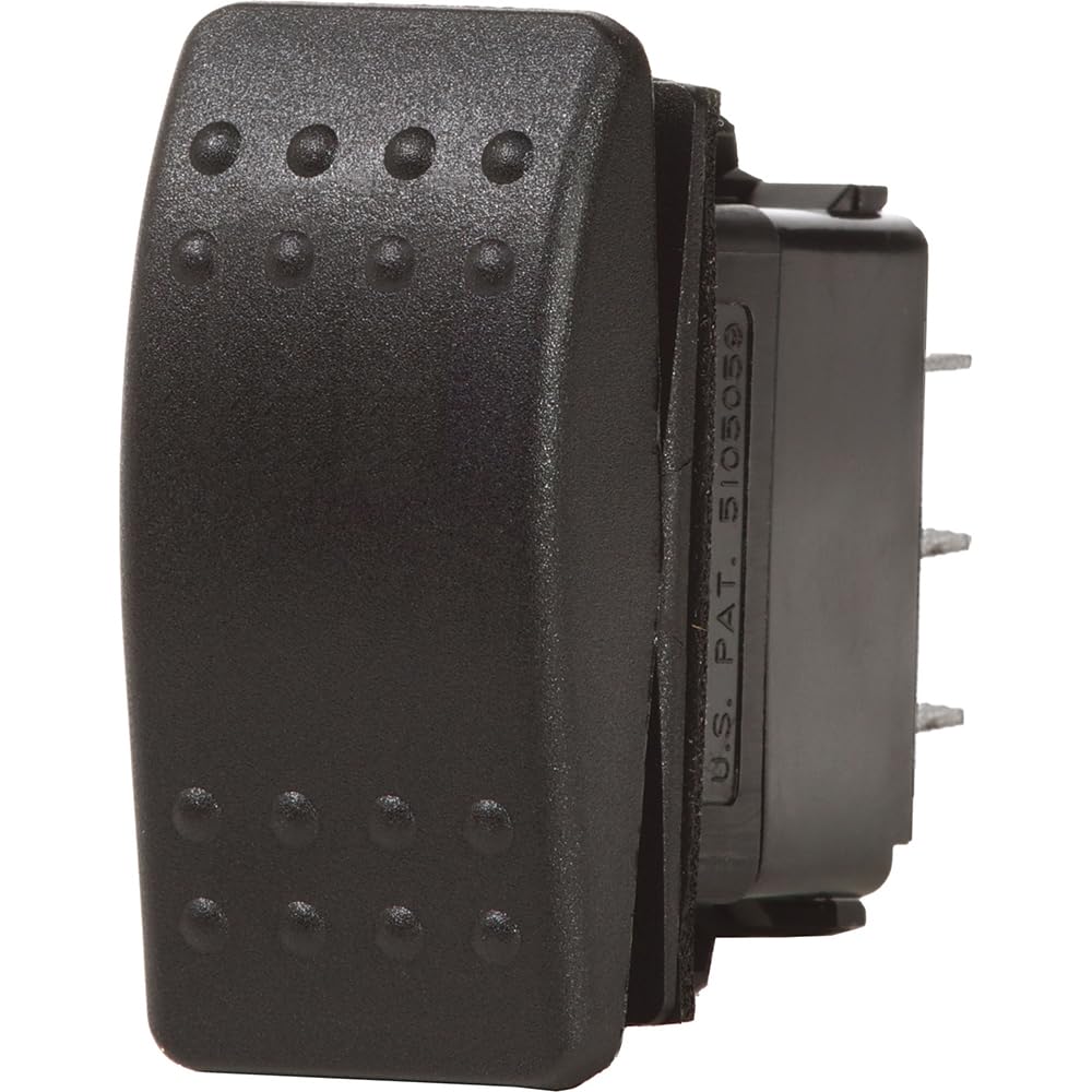 Blue Sea Systems Contura II Off-(ON) DPDT Switch, Black