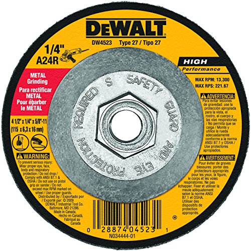 DEWALT Metal Grinding Wheel DW4523 4.5in x 5/8in
