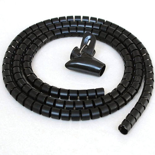 CableWholesale 5ft Split Loom Cable Wrap 15mm Black