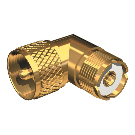 Shakespeare Right Angle PL-259 to SO-239 Adapter RA-259-239-G
