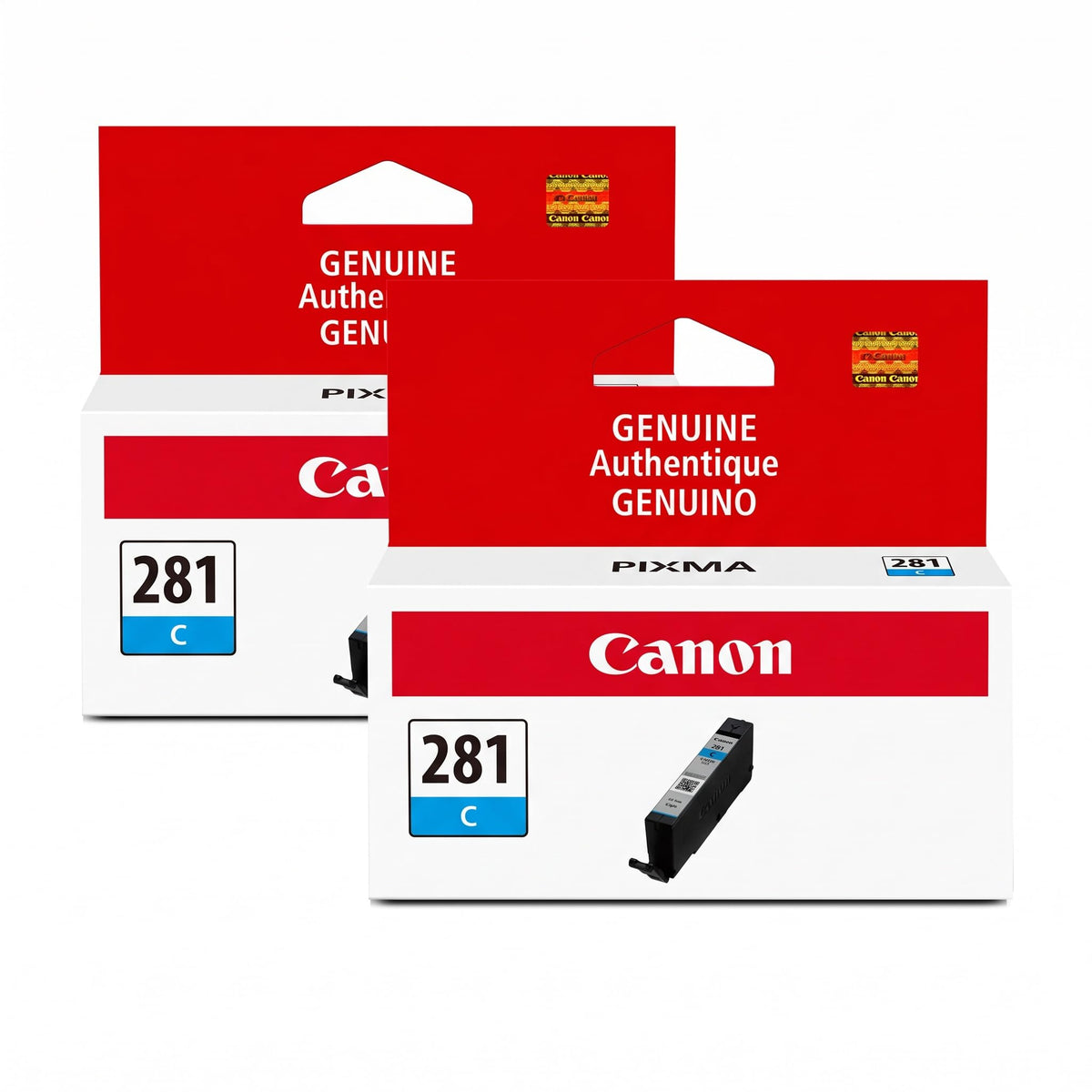Canon CLI-281 Genuine Cyan Ink Tank, Compatible with TR8520, TS9120,TS8120, TS6120, TS9521C/a, TS9520/a, TS8220, TS6220, TS8320, TS6320, TS702/a, and TR8620/a Series Printers (Pack of 2)