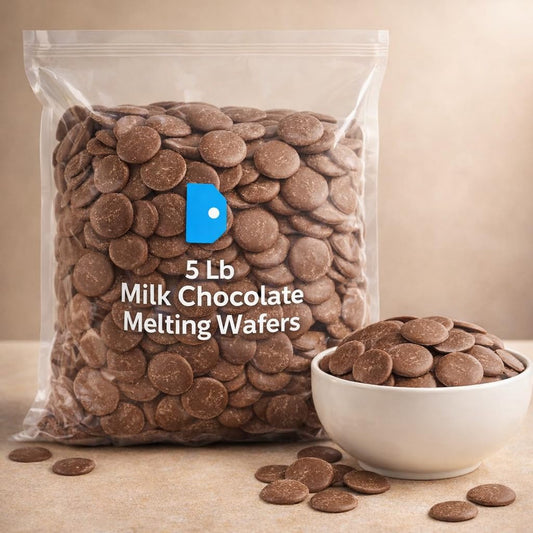 Milk Chocolate Melting Wafers - 5 pounds of Milk Chocolate Cocoa Lite, Perfect for Melting and Dipping, Premium Quality Chocolate Wafers for All Your Baking Needs - 80oz by ASOZI