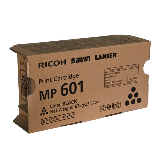 Ricoh 407823 MP 501 601 SP 5300 5310 Toner Cartridge (Black) in Retail Packaging