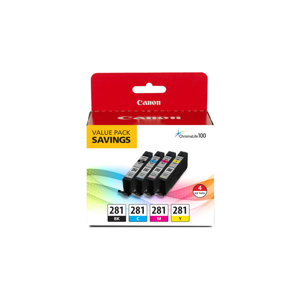 Canon CLI-281 4 Ink Pack for TR8520, TS9120, TS6210