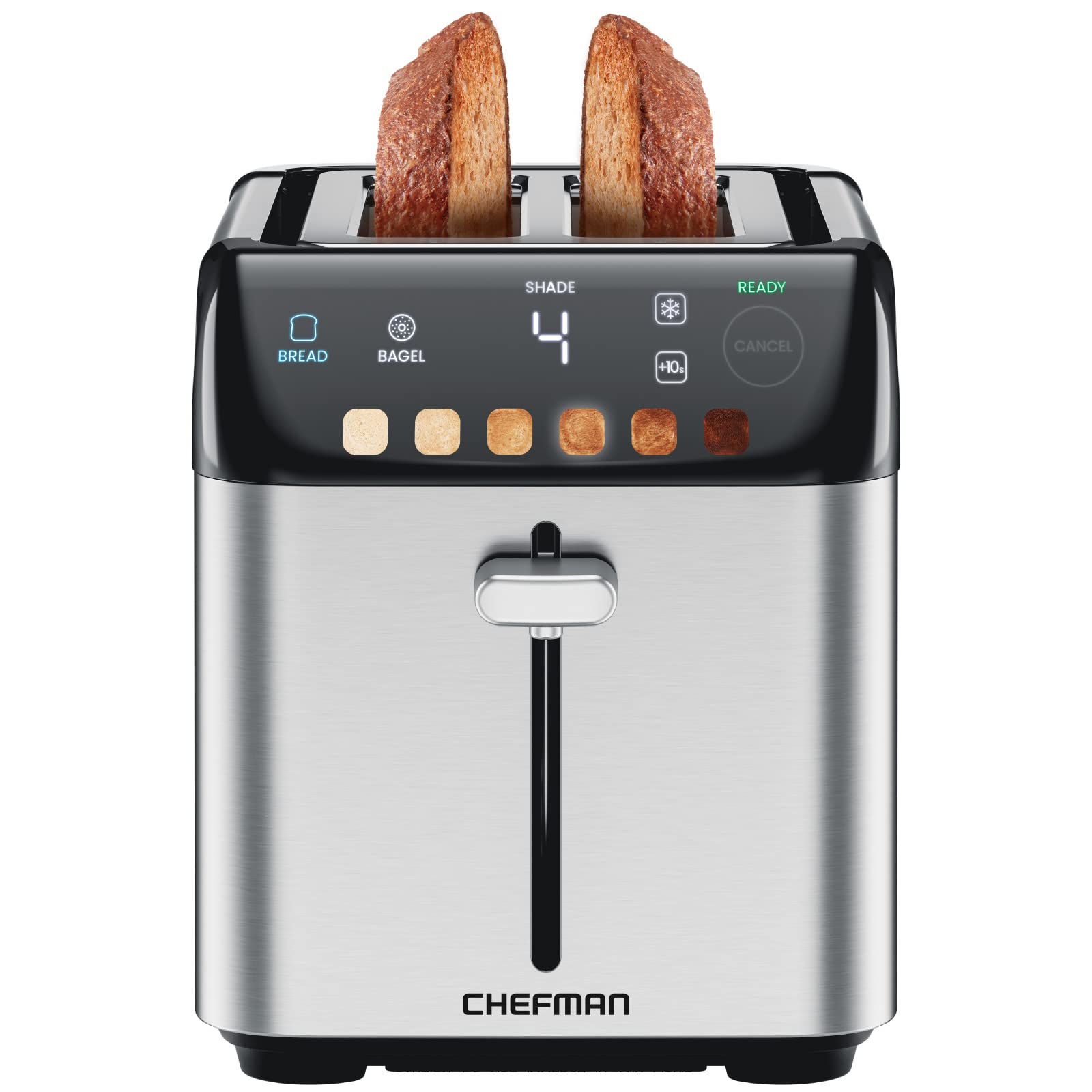Chefman Smart Touch 2-Slice Digital Toaster Stainless Steel