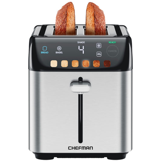 Chefman Smart Touch 2-Slice Digital Toaster Stainless Steel
