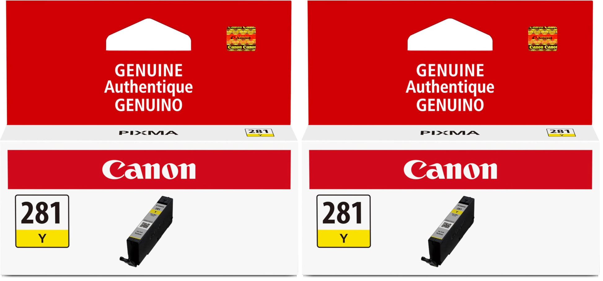 Canon CLI-281 Yellow Ink Tank Compatible With TR8520, TR7520, TS9120, TS8120, TS6120 Series, TS9521C, TS9520, TS8220, TS6220 (Pack of 2)