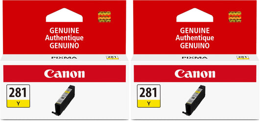 Canon CLI-281 Yellow Ink Tank Compatible With TR8520, TR7520, TS9120, TS8120, TS6120 Series, TS9521C, TS9520, TS8220, TS6220 (Pack of 2)