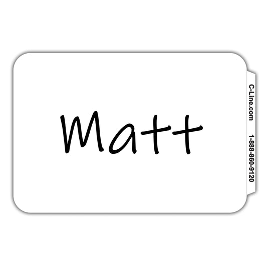 C-Line Pressure Sensitive Name Badges 3.5"x2.25" 100ct