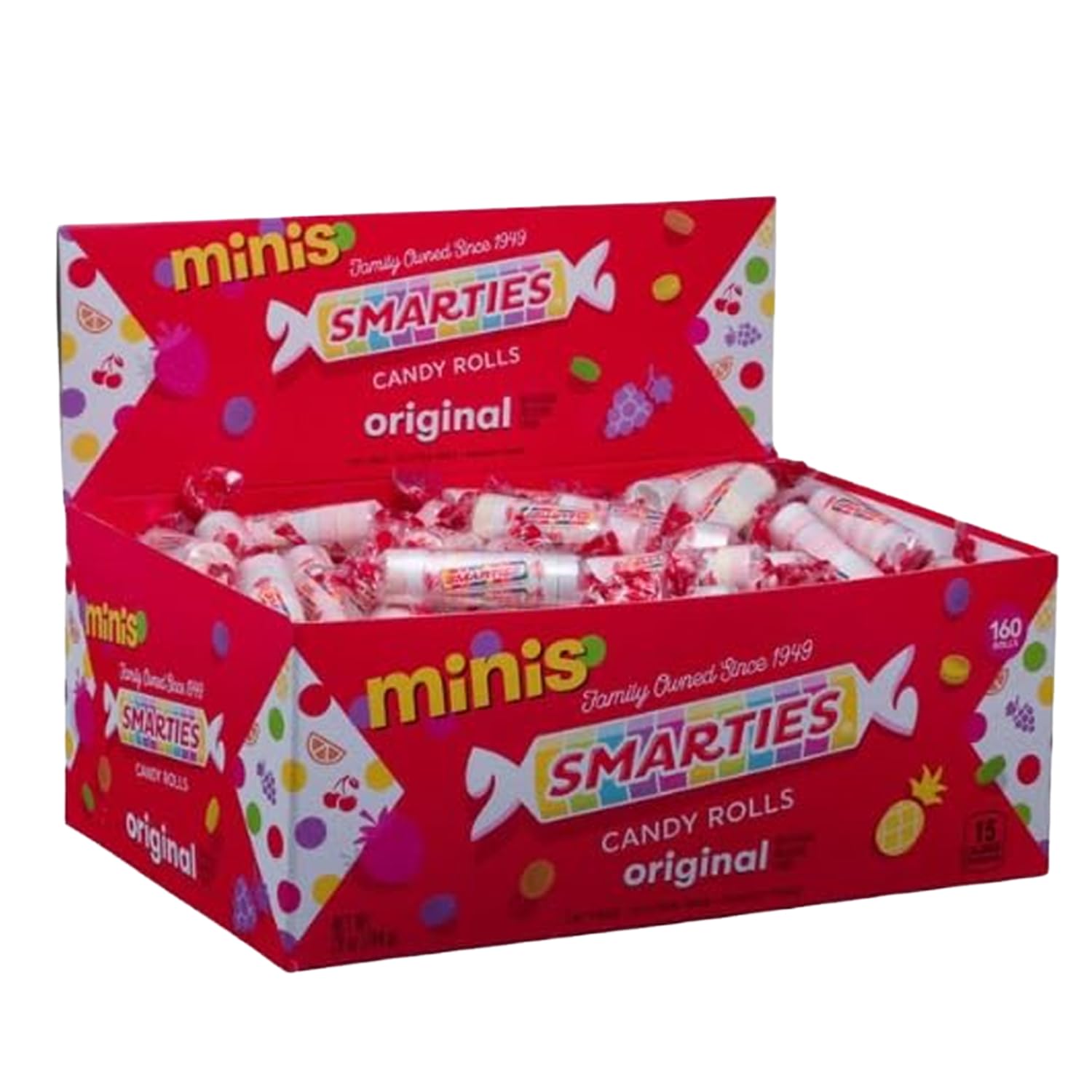Smarties Candy Mini Rolls - Gluten & Vegan Free - Classic Sweetness From Family Owned Company Since 1949, Peanut & Dairy Free - Individually Wrapped Bulk Halloween Candy- 28oz (Pack of 1)