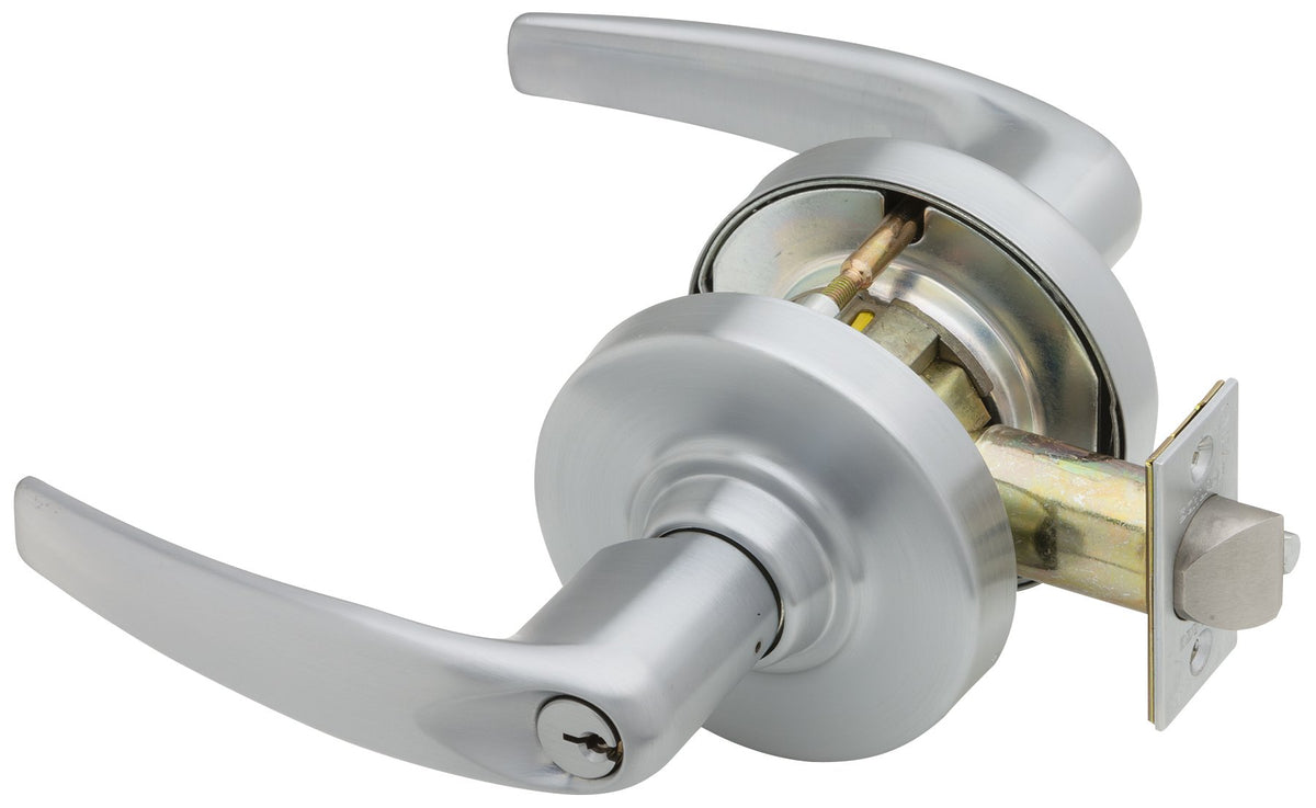 Schlage Commercial ND80PDATH626 ND Series Grade 1 Cylindrical Lock, Storeroom Function, Athens Lever Design, Satin Chrome Finish