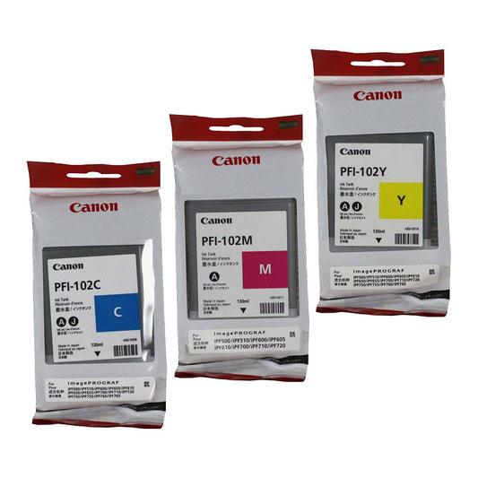 Canon 0896B001AA/0897B001AA/0898B001AA Ink Set (C/M/Y) Standard Yield
