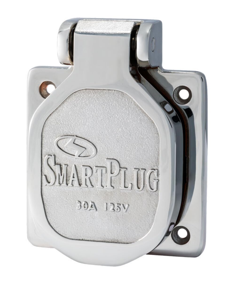 SmartPlug 30 AMP Stainless Steel Male Inlet Cover
