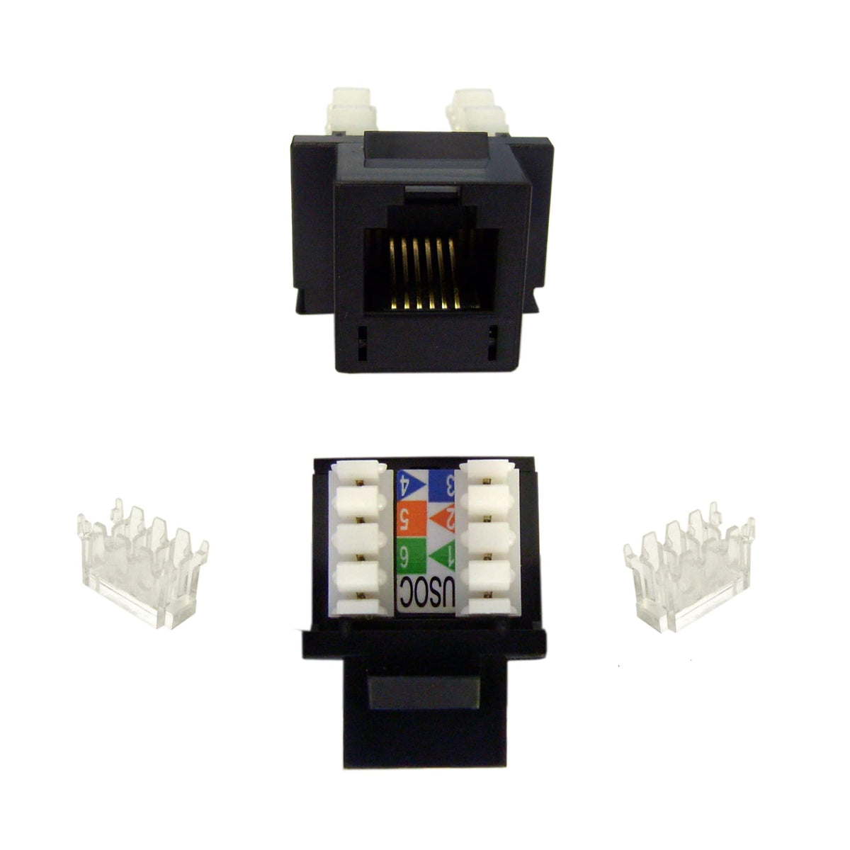 CableWholesale RJ11/RJ12 Keystone Insert, Black
