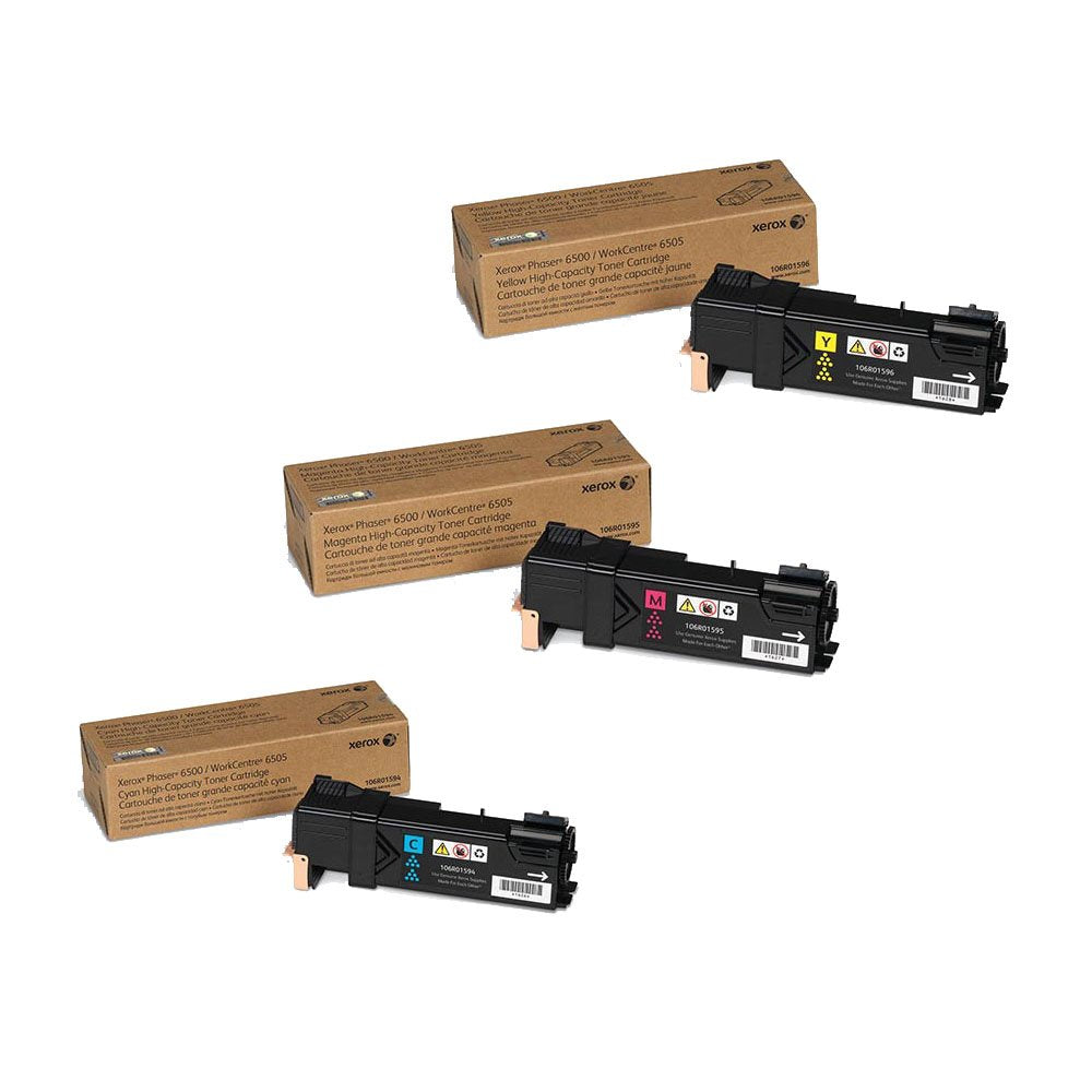 Xerox High Yield Toner Cartridge Set CMY 106R01594/95/96