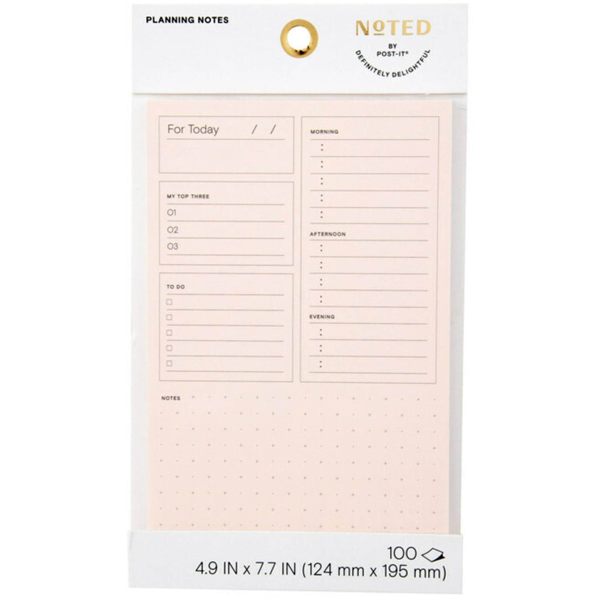 3M Noted by Post-it Plan Your Day Notes 4.9 x 7.7 in