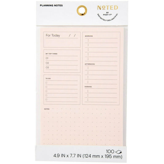 3M Noted by Post-it Plan Your Day Notes 4.9 x 7.7 in