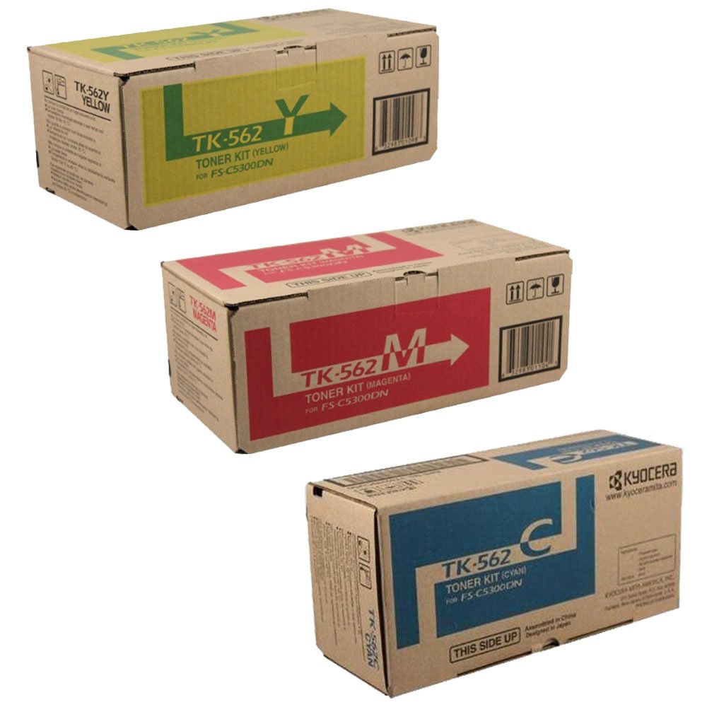 Kyocera TK562 Color Toner Cartridge Set CMY