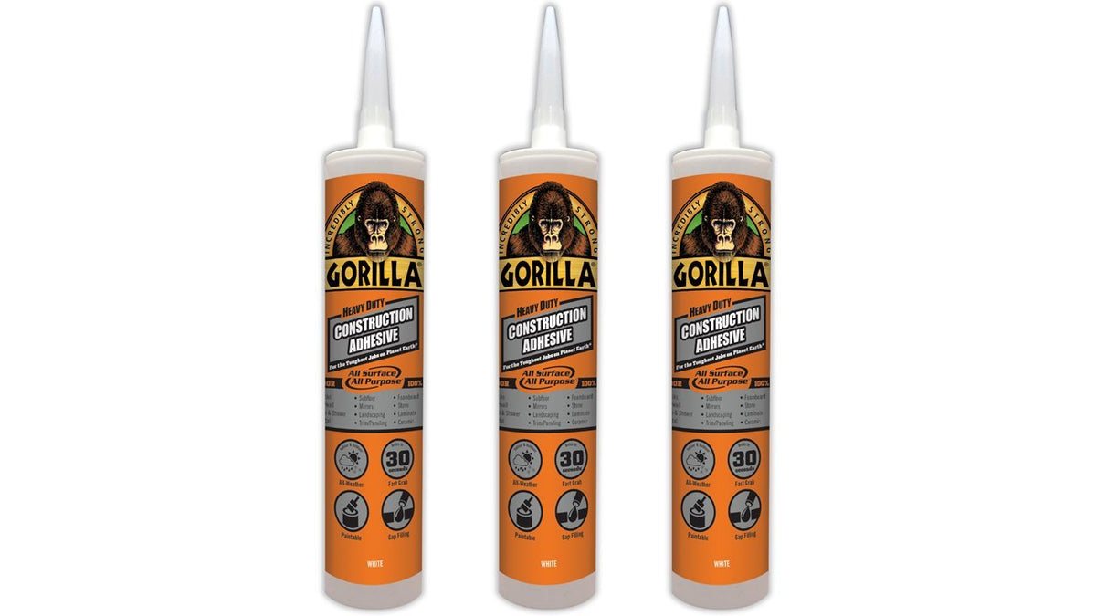 Gorilla Heavy Duty Construction Adhesive 9oz 3-Pack