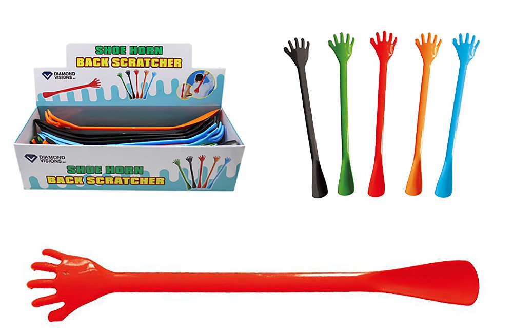 Diamond Visions 01-1478 Plastic Shoe Horn Back Scratcher 3-Pack