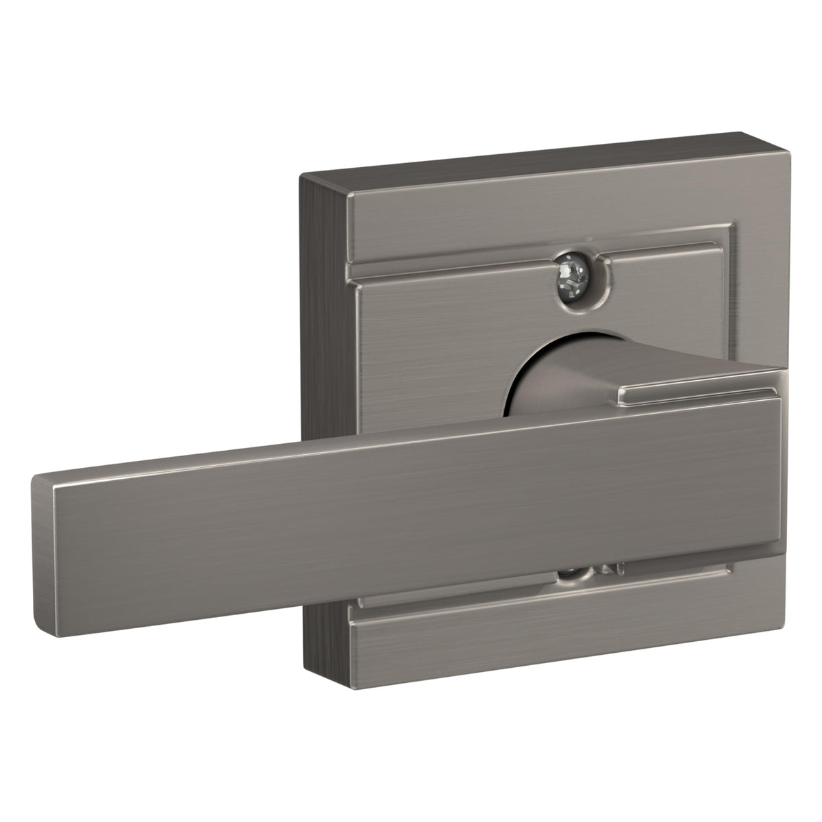 Schlage Upland F170 NBK 619 Lever, Satin Nickel