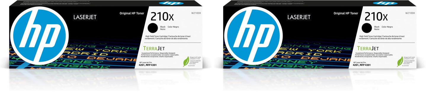 HP 210X Black High-Yield Toner 2-Pack W2100X