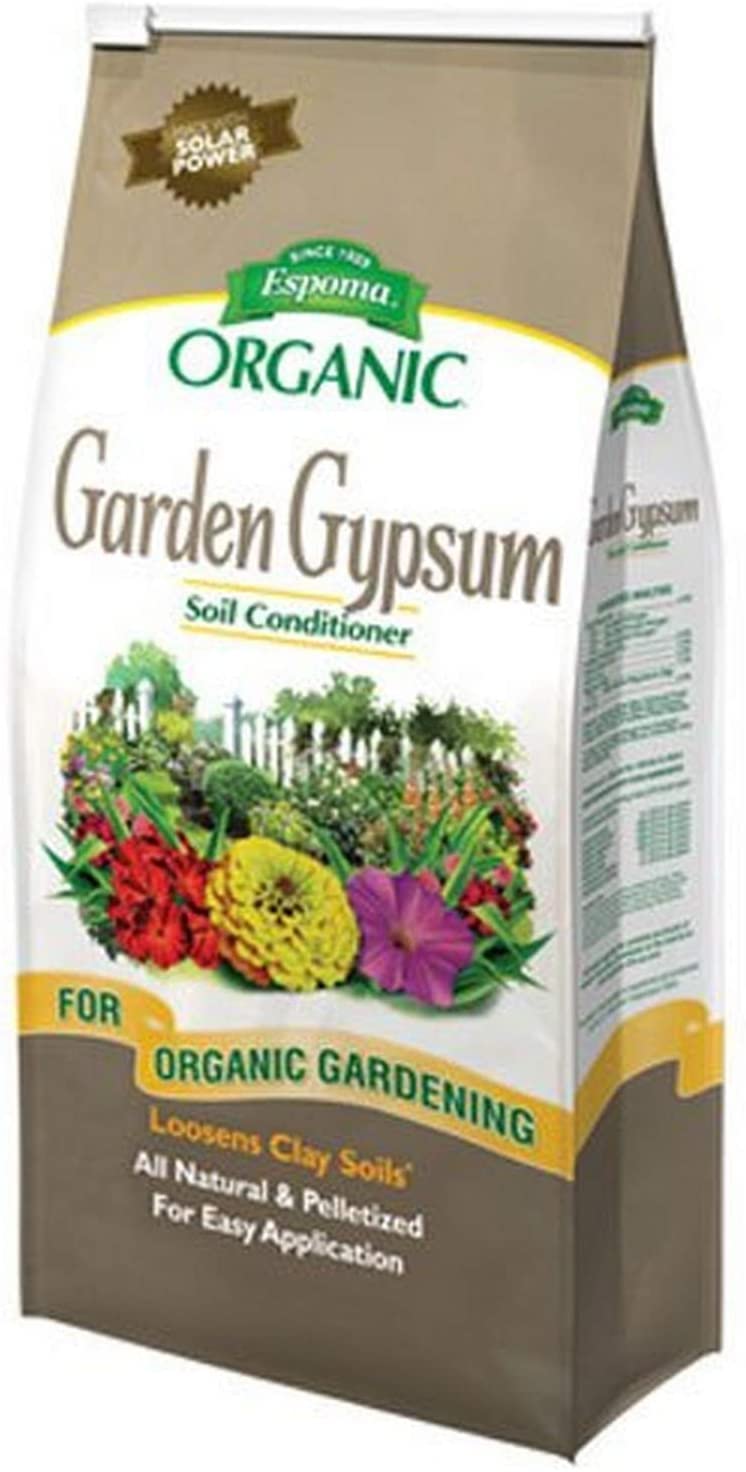 Espoma Organic Garden Gypsum Soil Conditioner; All-Natural & pelletized mined Gypsum with no fillers or additives. Helps Loosen Clay Soil; 6 lb. Bag Pack of one