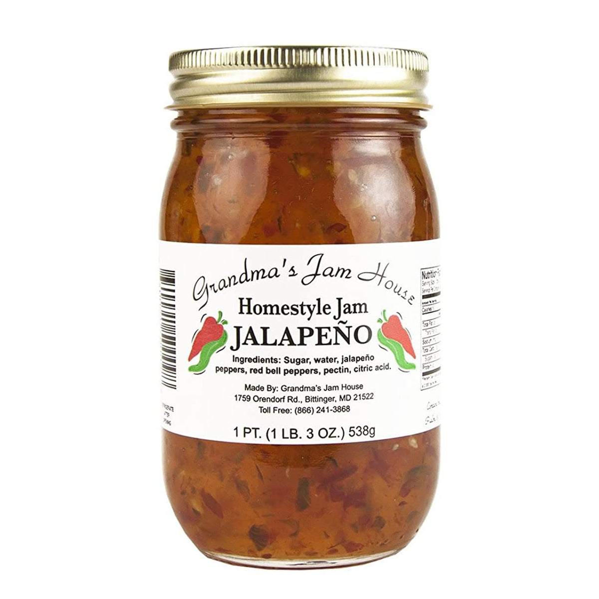Grandma's Jam House Homestyle Jalapeno Jam 1 Pint