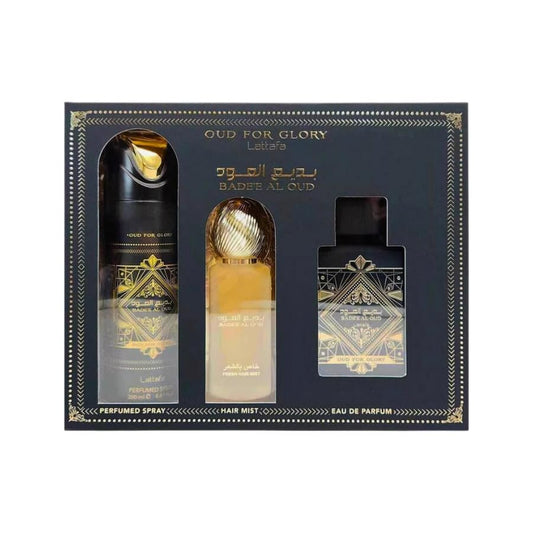 Lattafa Badee Al Oud for Glory Gift Set 131010