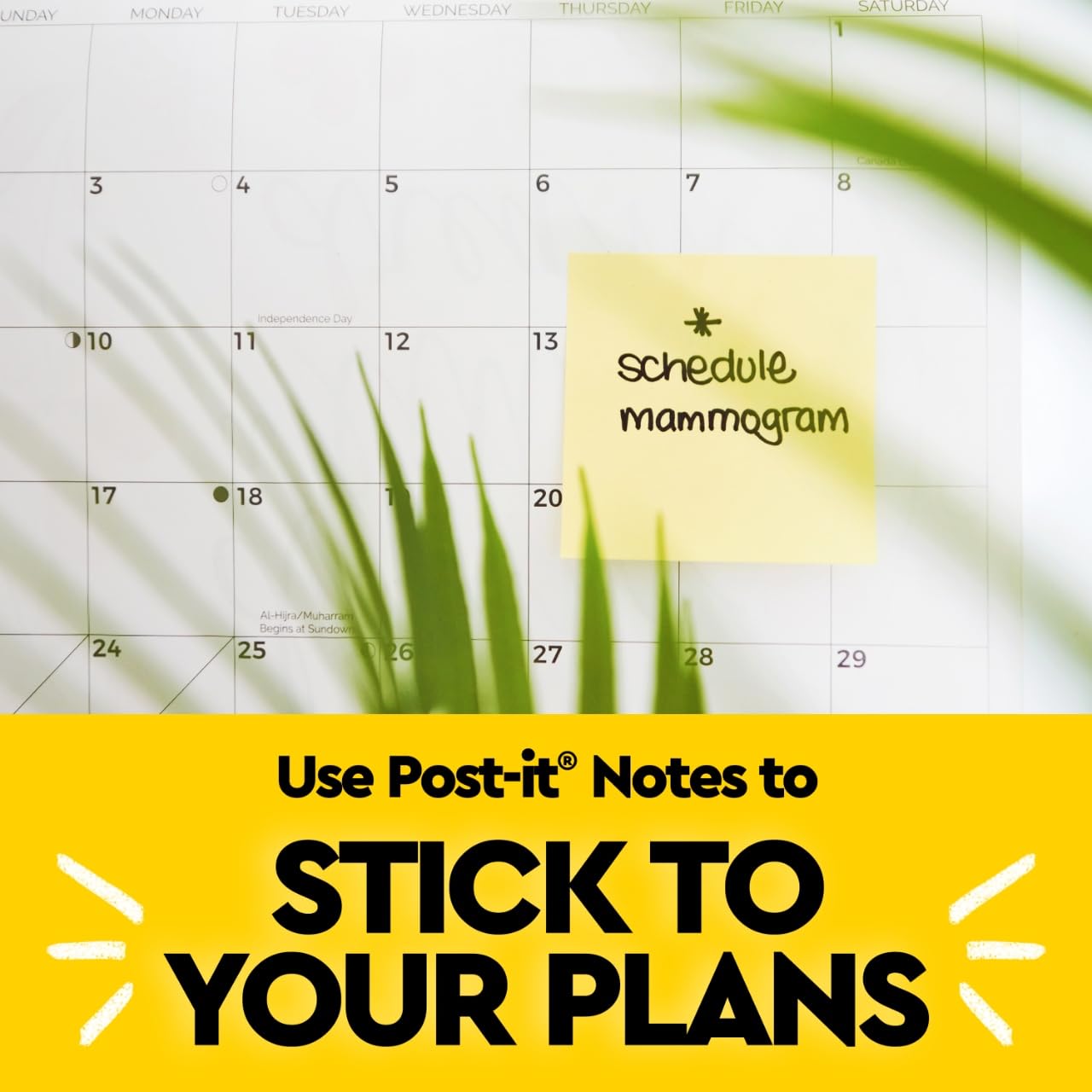 Post-it Notes, 3 in x 3 in, 18 Sticky Notes Pads, 100 Sheets per Pad, The Iconic Canary Yellow Note, School Supplies and O•ÂÄce Products