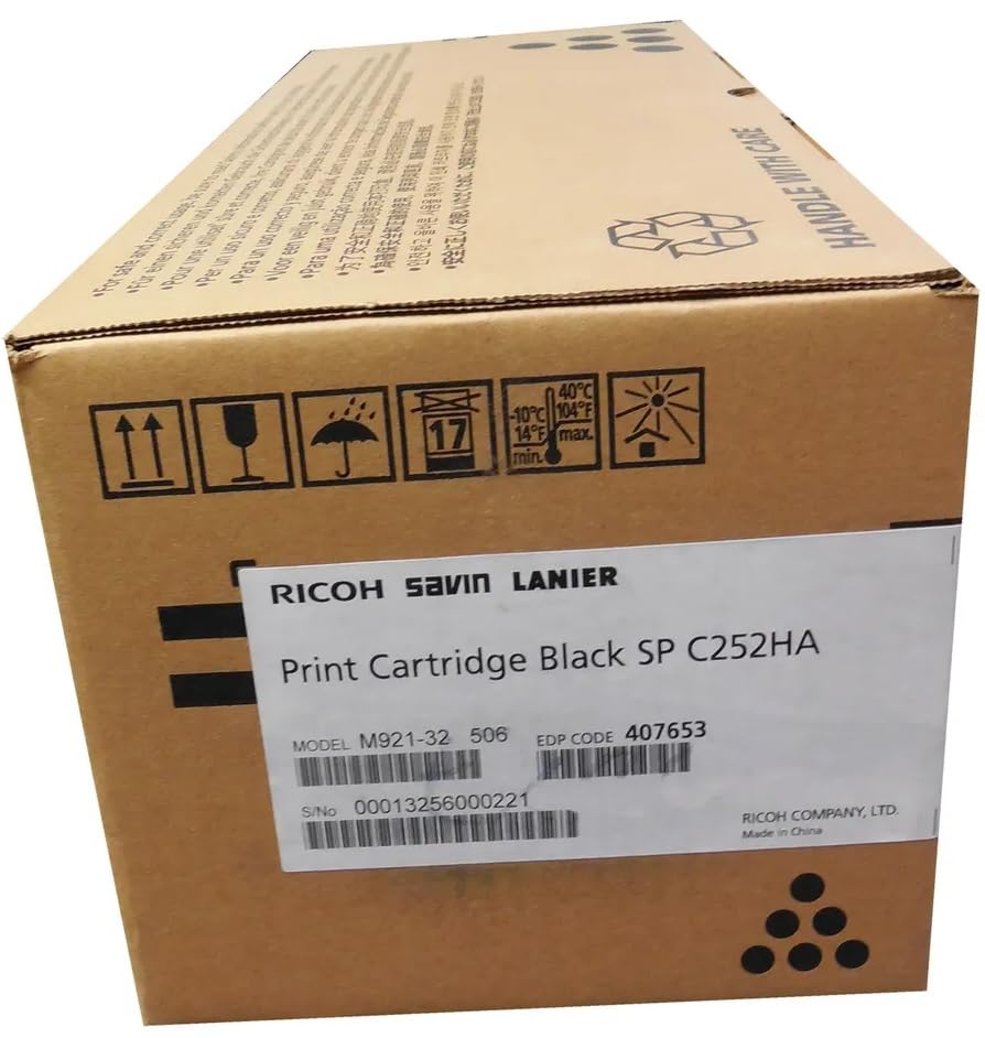 Ricoh 407653 Toner, 6,500 Page-Yield, Black