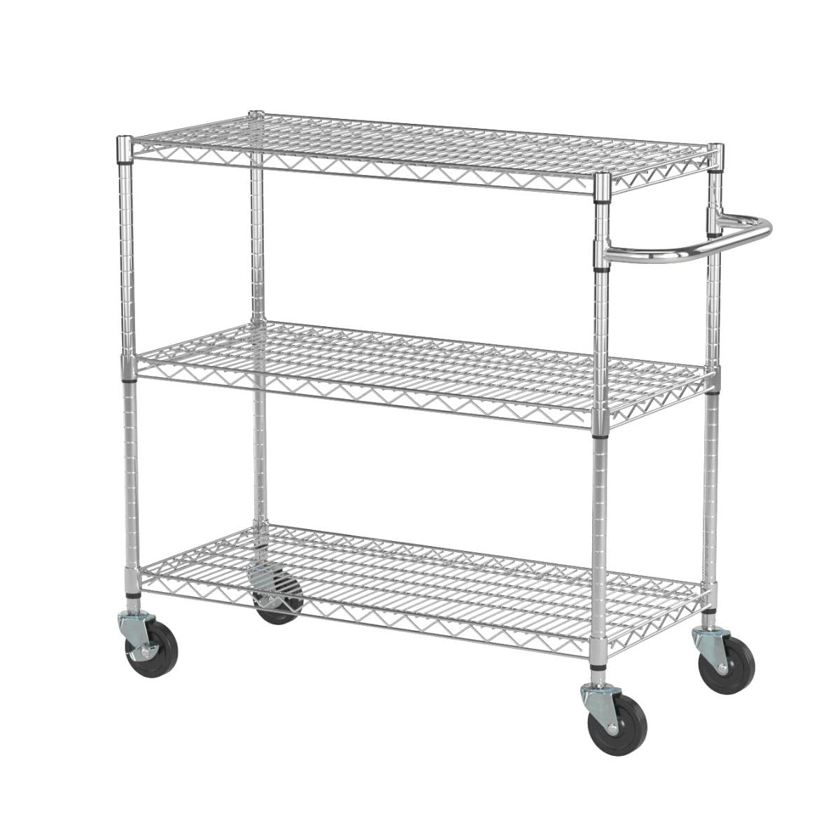 TRINITY EcoStorage 3-Tier Heavy Duty Utility Cart, 40” x 18” x 35.75”