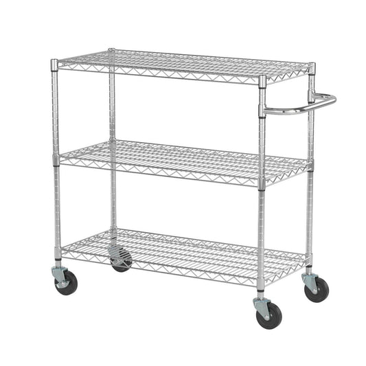 TRINITY EcoStorage 3-Tier Heavy Duty Utility Cart, 40” x 18” x 35.75”