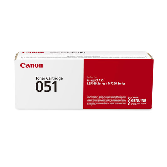 Canon Genuine 051 Black Toner Cartridge Compatible with LBP162dw, MF264dw, MF267dw, MF269dw, MF269dw VP