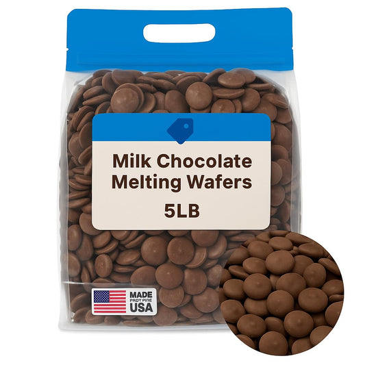 Milk Chocolate Melting Wafers - 5 pounds of Milk Chocolate Cocoa Lite, Perfect for Melting and Dipping, Premium Quality Chocolate Wafers for All Your Baking Needs - 80oz by ASOZI