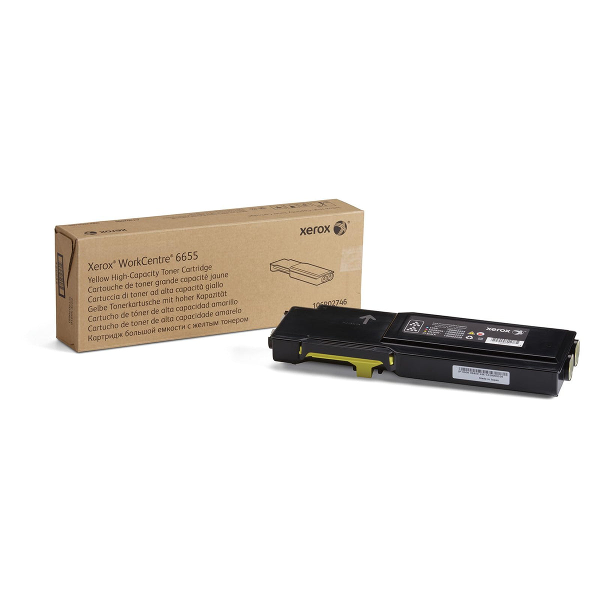 Xerox WorkCentre 6655 Yellow High Capacity Toner Cartridge (7,500 Pages) - 106R02746