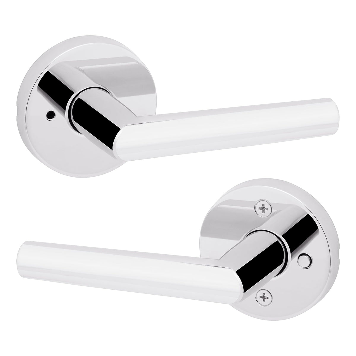 Kwikset Milan Privacy Door Lever, Polished Chrome