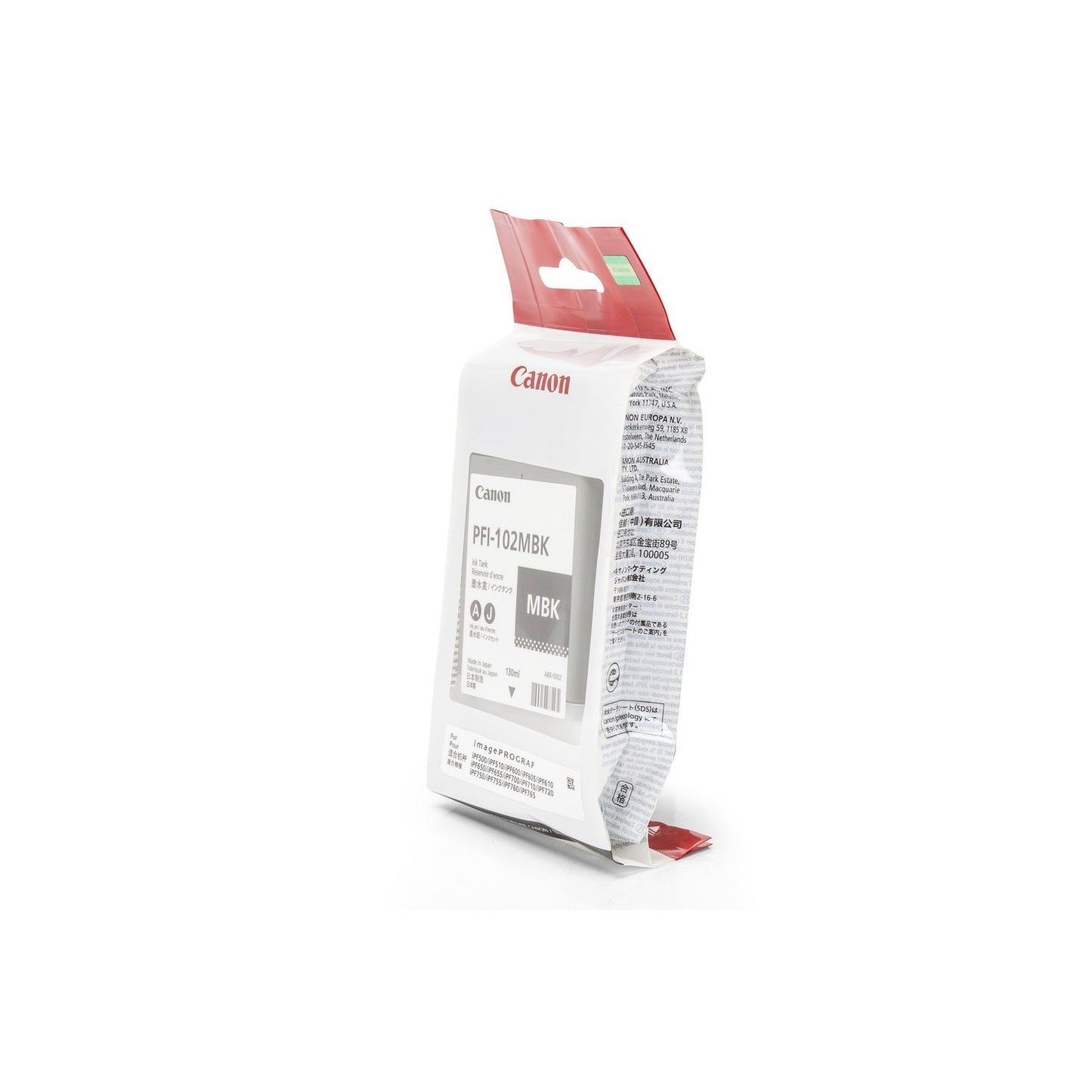 Canon 0894B001AA Ink Tanks, 130ml, Matte Black - in Retail Packaging