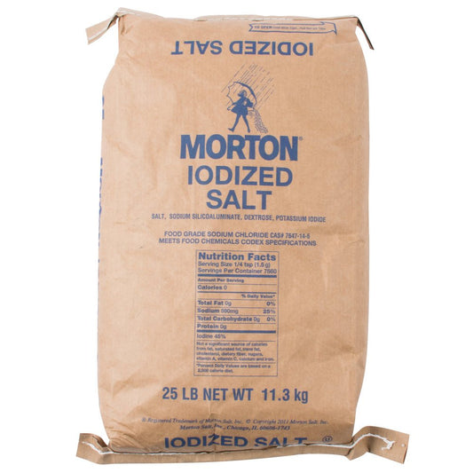 Morton Table Salt Iodized 25 lb 100109