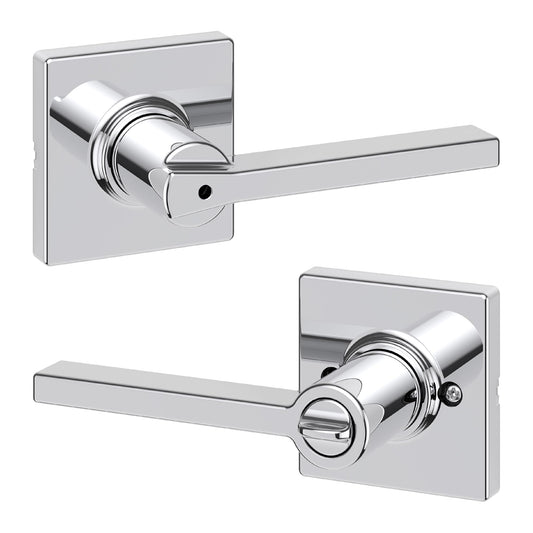 Kwikset Casey Privacy Door Lever, Polished Chrome
