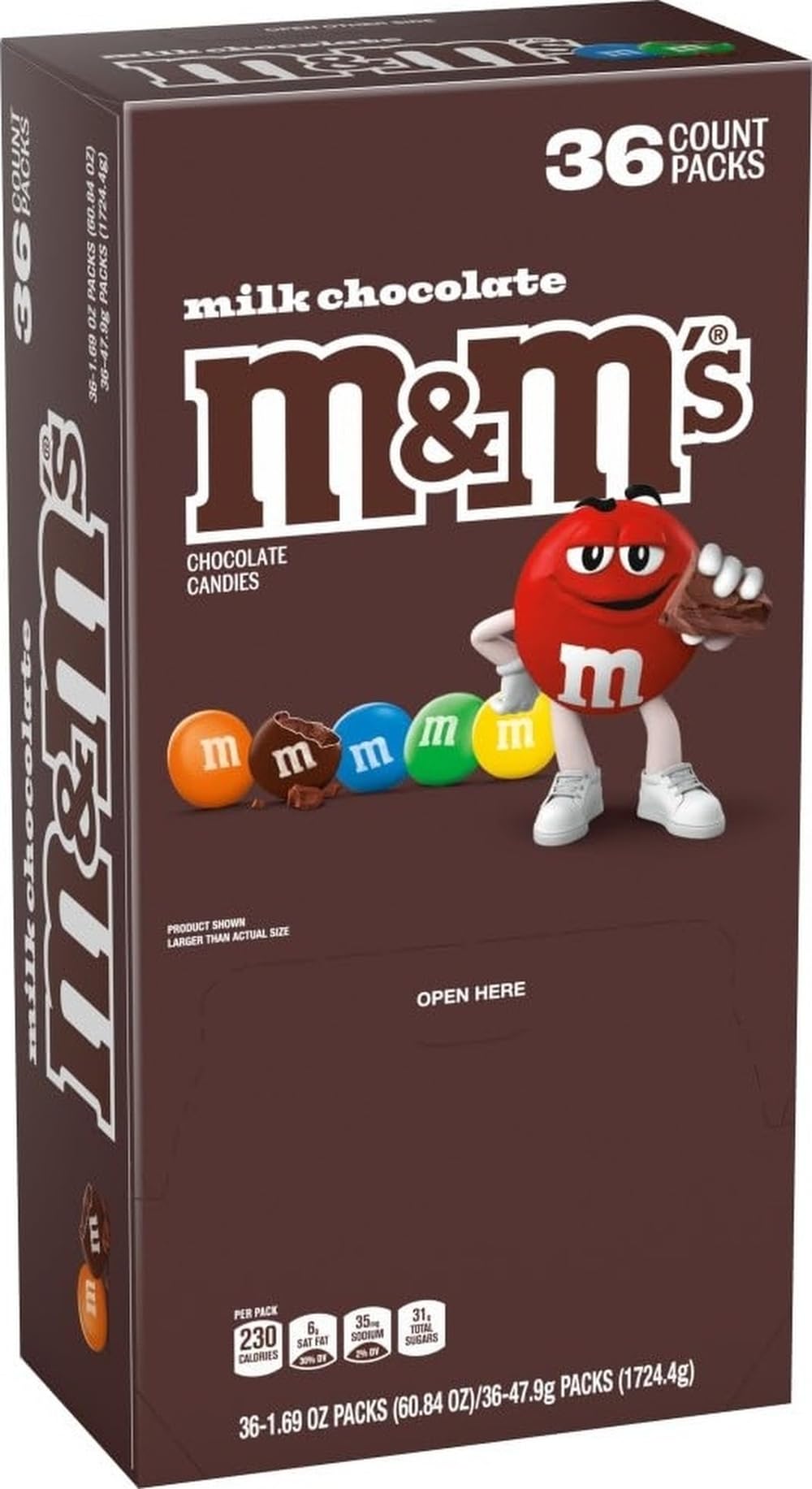 M&M'S Milk Chocolate Singles 1.69oz 36 Pack