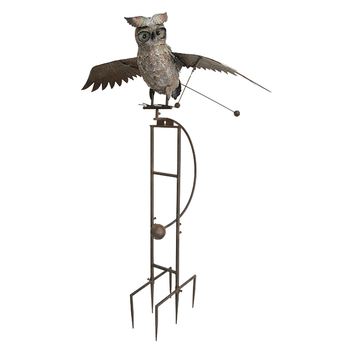 Esschert Metal Giant Flying Owl Rocker 84" H