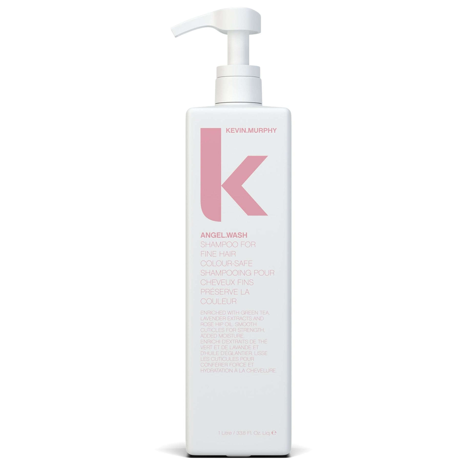 KEVIN.MURPHY ANGEL.WASH - Restorative Shampoo - For Fine Coloured Hair - Colour-Safe Shampoo - With Vitamins & Antioxidants - Sulphate & Paraben Free - 1 L / 33.8 fl oz
